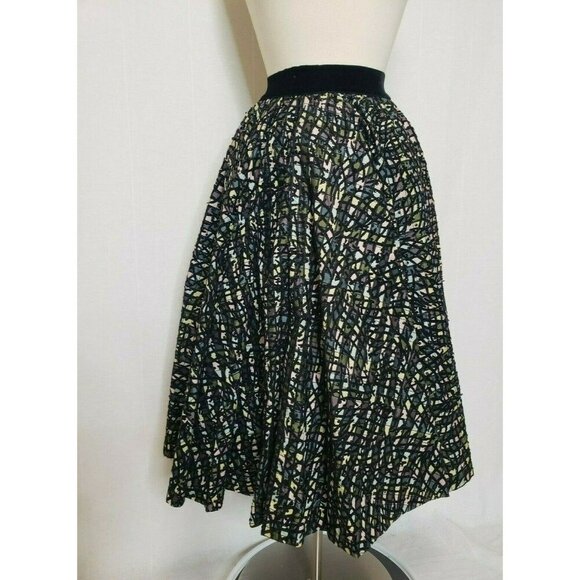 Vintage 50s Atomic Joe Davidson Originals Circle Skirt MidCentury Flocked - Picture 10 of 12